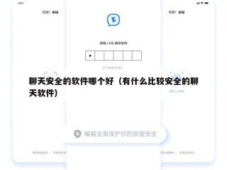 聊天安全的软件哪个好（有什么比较安全的聊天软件）
