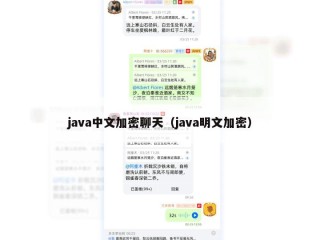 java中文加密聊天（java明文加密）