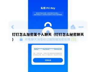 钉钉怎么加密某个人聊天（钉钉怎么秘密聊天）