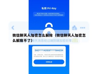 微信聊天人加密怎么解除（微信聊天人加密怎么解除不了）
