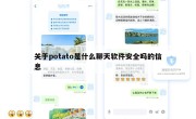 关于potato是什么聊天软件安全吗的信息