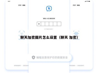 聊天加密图片怎么设置（聊天 加密）