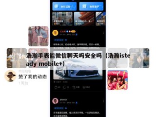 浩瀚手表能微信聊天吗安全吗（浩瀚isteady mobile+）