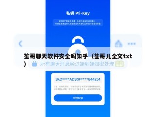 笙哥聊天软件安全吗知乎（笙哥儿全文txt）