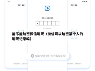 能不能加密微信聊天（微信可以加密某个人的聊天记录吗）