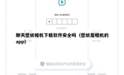聊天壁纸相机下载软件安全吗（壁纸是相机的app）