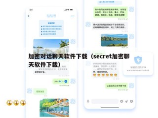 加密对话聊天软件下载（secret加密聊天软件下载）