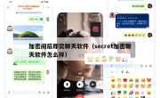 加密阅后即焚聊天软件（secret加密聊天软件怎么样）