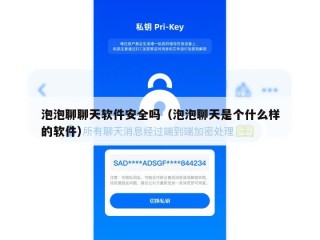 泡泡聊聊天软件安全吗（泡泡聊天是个什么样的软件）