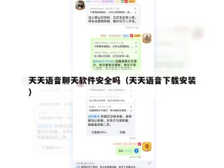天天语音聊天软件安全吗（天天语音下载安装）