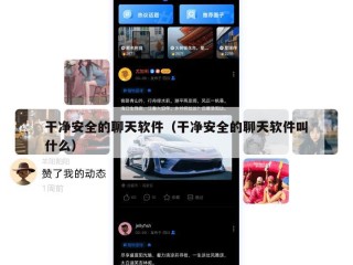 干净安全的聊天软件（干净安全的聊天软件叫什么）