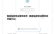 畅想加密安全聊天软件（畅想加密安全聊天软件是什么）