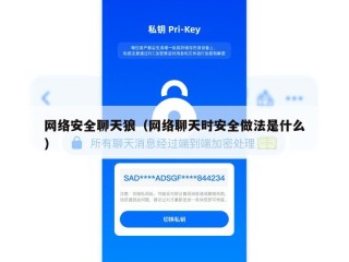 网络安全聊天狼（网络聊天时安全做法是什么）