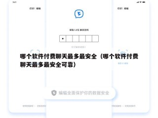 哪个软件付费聊天最多最安全（哪个软件付费聊天最多最安全可靠）