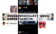 海鸥安全加密聊天软件怎么用不了（海鸥安全加密聊天软件怎么用不了呢）
