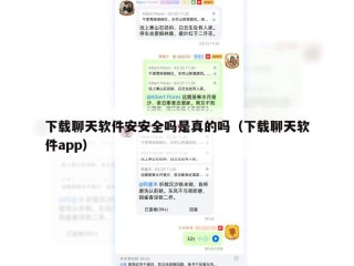 下载聊天软件安安全吗是真的吗（下载聊天软件app）