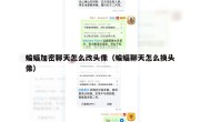 蝙蝠加密聊天怎么改头像（蝙蝠聊天怎么换头像）