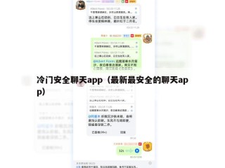 冷门安全聊天app（最新最安全的聊天app）