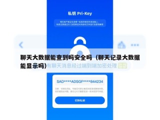 聊天大数据能查到吗安全吗（聊天记录大数据能显示吗）