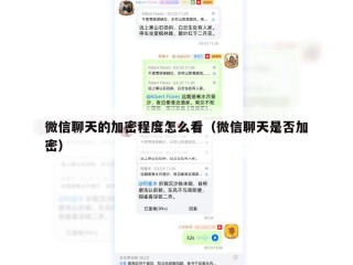 微信聊天的加密程度怎么看（微信聊天是否加密）