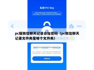 pc版微信聊天记录会加密码（pc微信聊天记录文件夹是哪个文件夹）