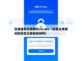 百度搜索无痕聊天cucake（百度无痕模式的历史记录能找到吗）