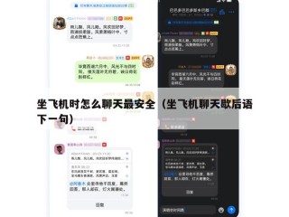 坐飞机时怎么聊天最安全（坐飞机聊天歇后语下一句）