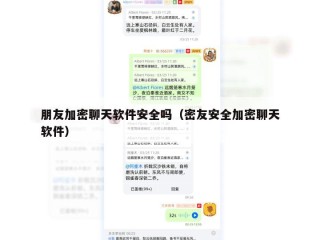 朋友加密聊天软件安全吗（密友安全加密聊天软件）