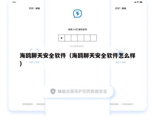 海鸥聊天安全软件（海鸥聊天安全软件怎么样）