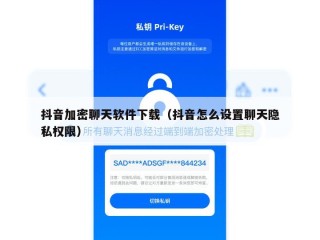 抖音加密聊天软件下载（抖音怎么设置聊天隐私权限）