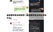 语音聊天安全的软件（语音聊天安全的软件叫什么）