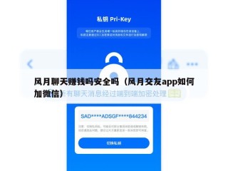 风月聊天赚钱吗安全吗（风月交友app如何加微信）