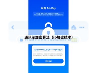 通讯ip加密算法（ip加密技术）