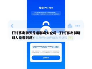钉钉移出聊天是退群吗安全吗（钉钉移出群聊别人能看到吗）