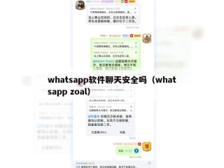 whatsapp软件聊天安全吗（whatsapp zoal）