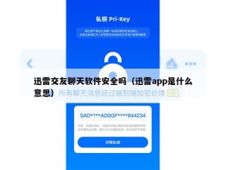 迅雷交友聊天软件安全吗（迅雷app是什么意思）