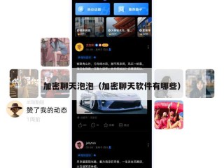 加密聊天泡泡（加密聊天软件有哪些）
