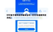 钉钉属于聊天软件嘛安全吗（钉钉也是聊天软件吗）