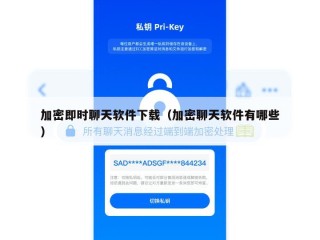 加密即时聊天软件下载（加密聊天软件有哪些）