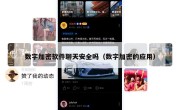 数字加密软件聊天安全吗（数字加密的应用）