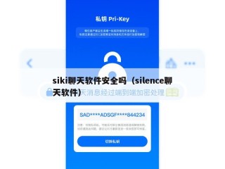siki聊天软件安全吗（silence聊天软件）