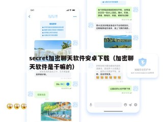secret加密聊天软件安卓下载（加密聊天软件是干嘛的）