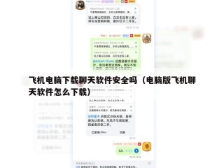 飞机电脑下载聊天软件安全吗（电脑版飞机聊天软件怎么下载）