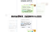 新的加密聊天（加密聊天什么意思）