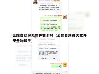 云端自动聊天软件安全吗（云端自动聊天软件安全吗知乎）