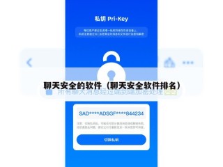 聊天安全的软件（聊天安全软件排名）
