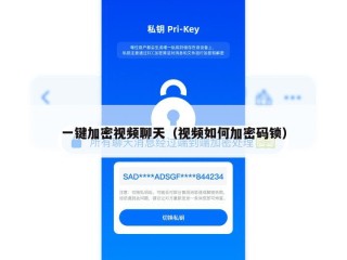 一键加密视频聊天（视频如何加密码锁）