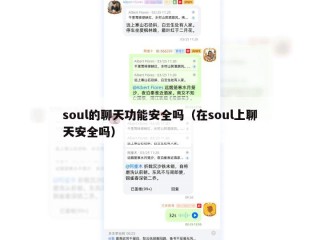 soul的聊天功能安全吗（在soul上聊天安全吗）