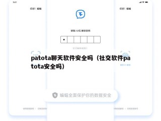 patota聊天软件安全吗（社交软件patota安全吗）