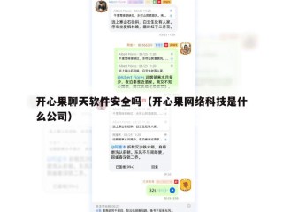 开心果聊天软件安全吗（开心果网络科技是什么公司）